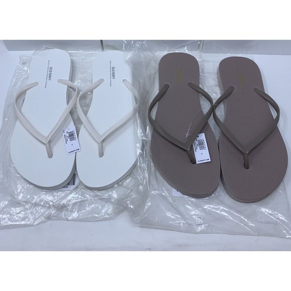 Old Navy Shoes - Lot of 2 Old Navy Womens Shoe Size 8 Multicolor Classic Flip Flop Sandals NWT